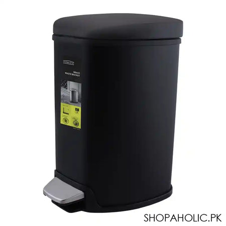 Homeatic Grace Pedal Bin, Soft Close, 9 Liters, Black, Ek-9209-9 - Main Image