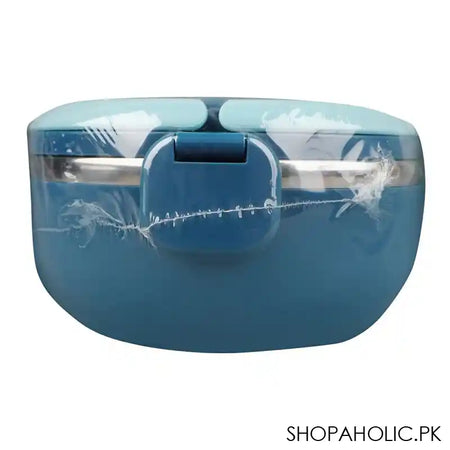 Homeatic Stainless Steel Lunch Box With Spoon, Single Compartment, 700ml Capacity, Blue, HMT-005 - Image 2
