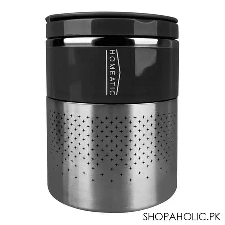 Homeatic Stainless Steel Office Lunch Box, Two Vacuum Insulated Layers, 1500ml Capacity, Grey, HMT-009 - Main Image