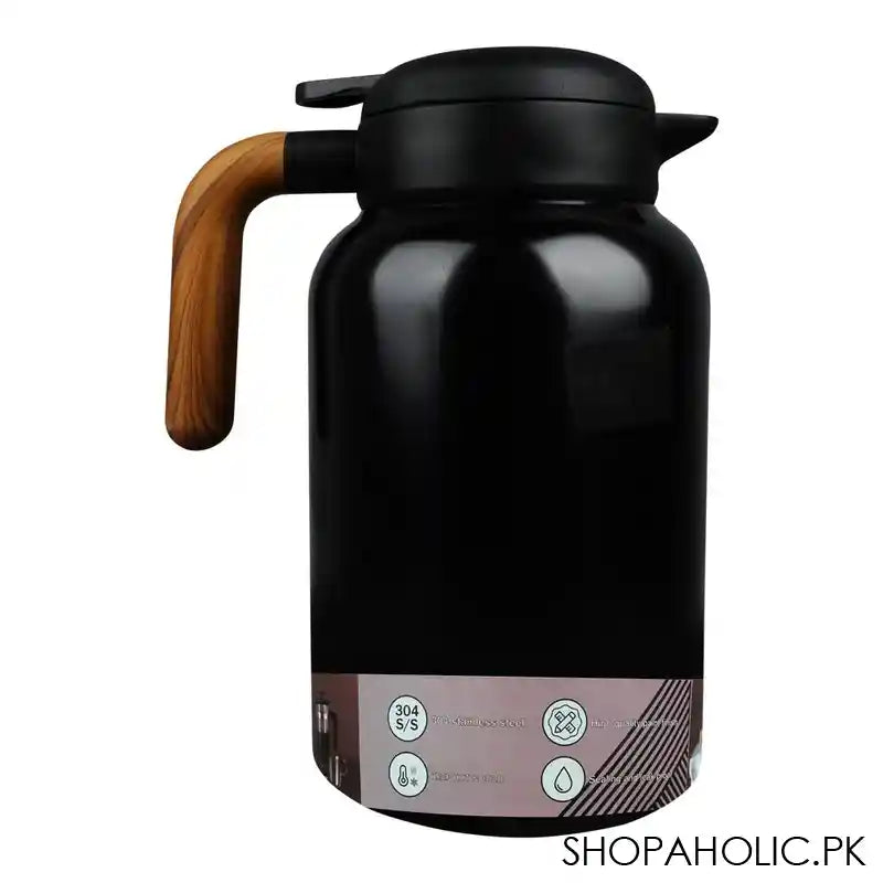 Homeatic Steel Thermos, 2 Liter Capacity, Black, HKD-9046 - Image 7