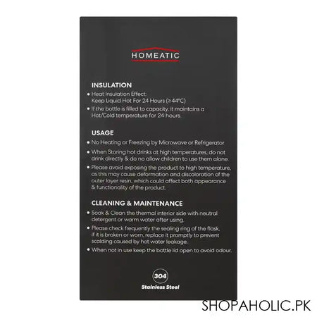 Homeatic Steel Vacuum Flask, 1.1 Liter Capacity, Brown, HMV-2001 - Image 7