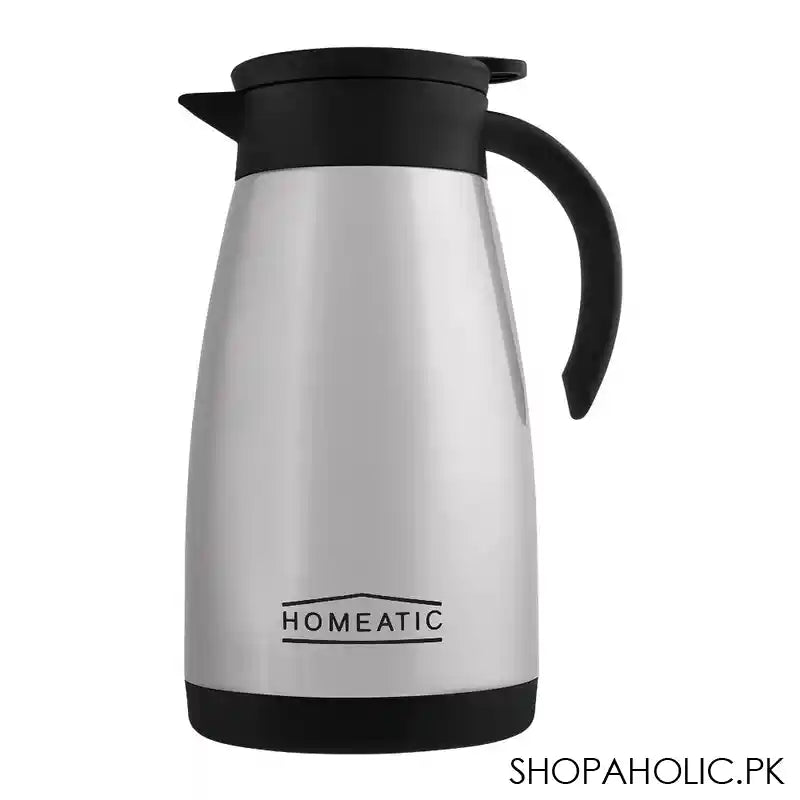 Homeatic Steel Vacuum Thermos & Coffee Pot, Silver, 1.2 Liters, KB-607 - Main Image