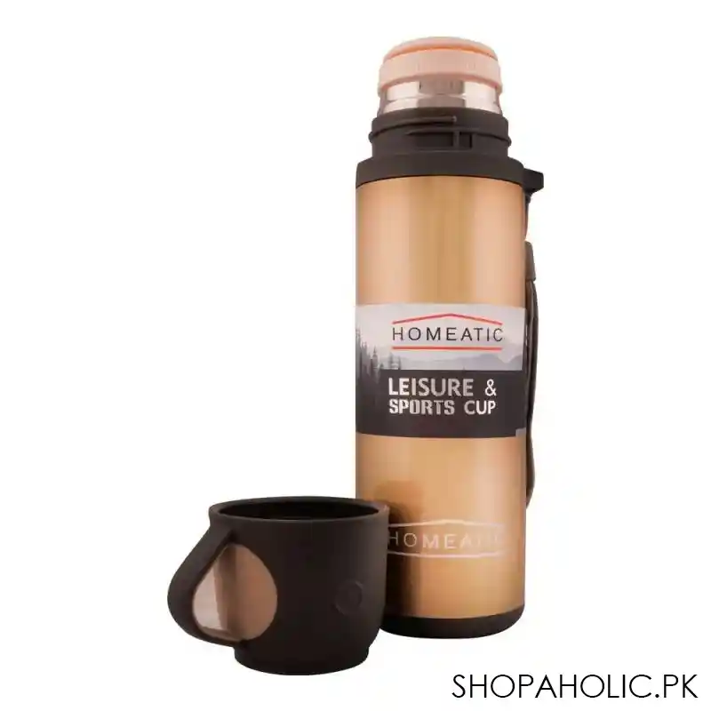 homeatic steel water bottle, 500ml, golden, kd 597 image2