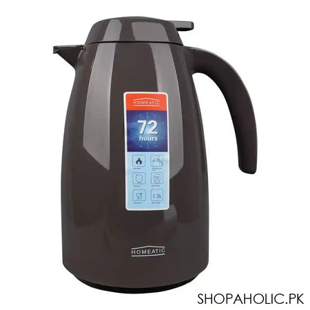 Homeatic Vacuum Flask, 1.5 Liter Capacity, Grey, HMV-1001 - Main Image