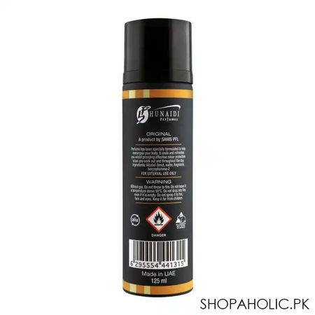 hunaidi alisha premium deodorant body spray, for women, 125ml image2