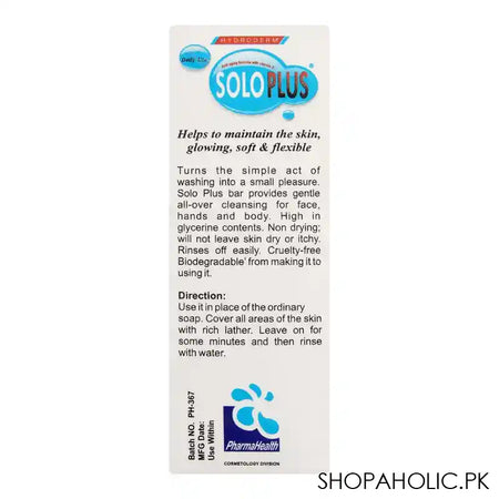 Hydrocream Solo Plus Soap Bar, 75g - Image 3