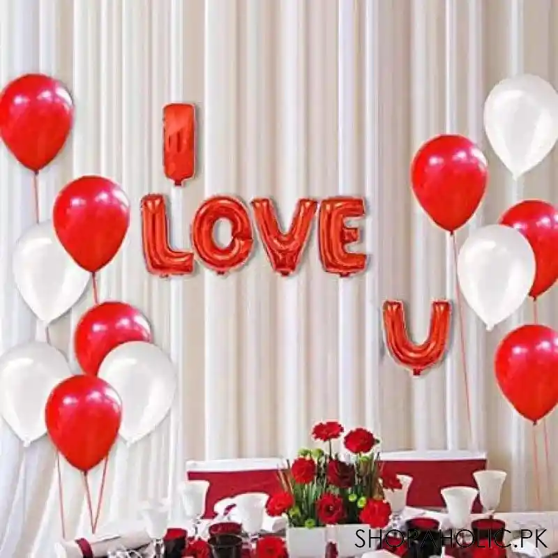 i love u foil balloons main image