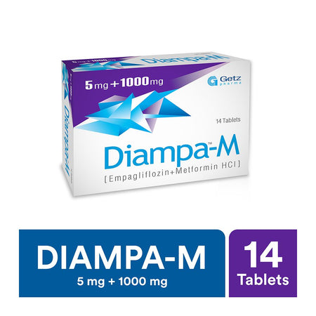 Getz Pharma Diampa-M Tablet, 5mg + 1000mg, 14-Pack - Image 2