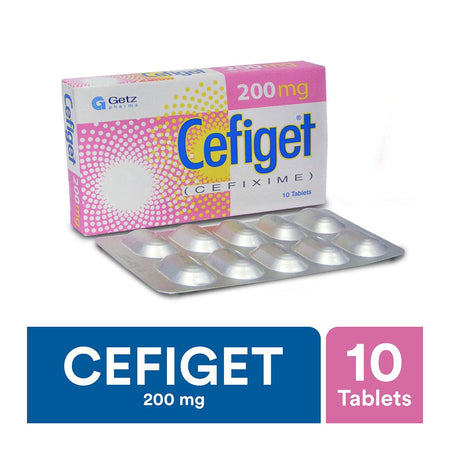 Getz Pharma Cefiget Tablet, 200mg, 10-Pack - Main Image