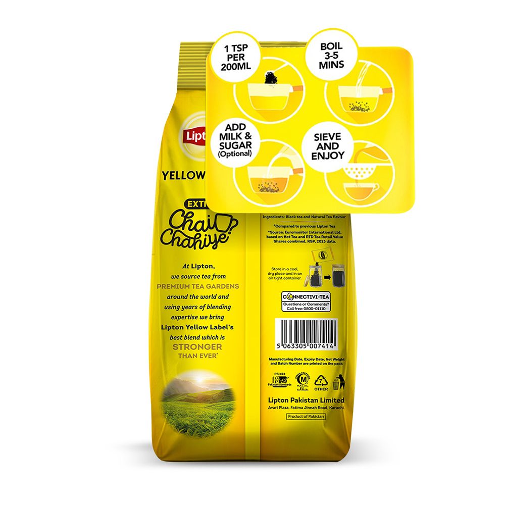 Lipton Yellow Label Black Tea 900g - New Superior Taste - Chai Chahiye - Image 2