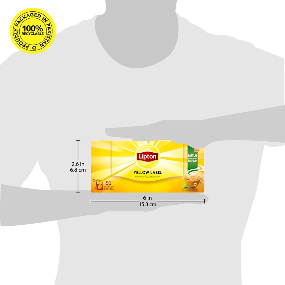 Lipton Yellow Label Black Tea 50 Bags - New Superior Taste - Chai Chahiye - Image 3