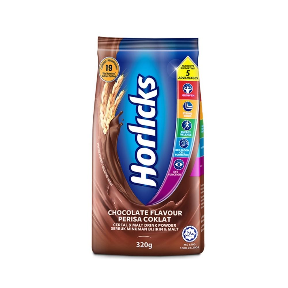 Horlicks Chocolate Flavor Pouch, 320g - Main Image