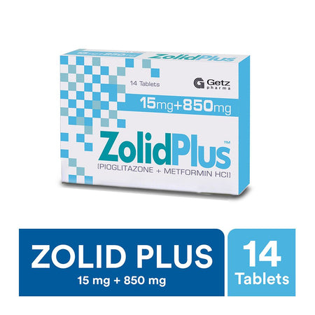 Getz Pharma Zolid Plus Tablet, 15mg + 850mg, 14-Pack - Image 2