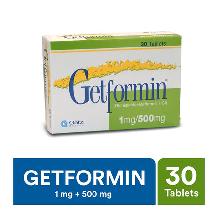 Getz Pharma Getformin Tablet, 1mg + 500mg, 30-Pack - Image 2