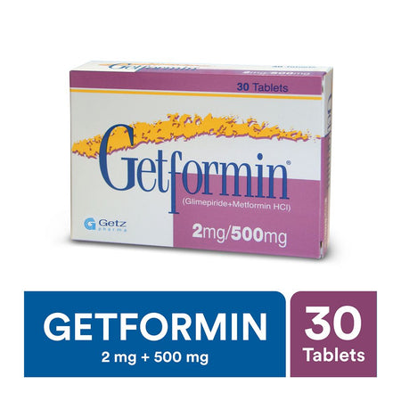 Getz Pharma Getformin Tablet, 2mg + 500mg, 30-Pack - Image 2
