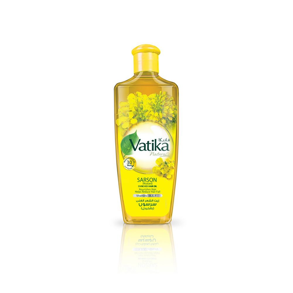 Dabur Vatika Naturals Sarson Nourishes Hair Enriched Hair Oil, 200ml - Main Image