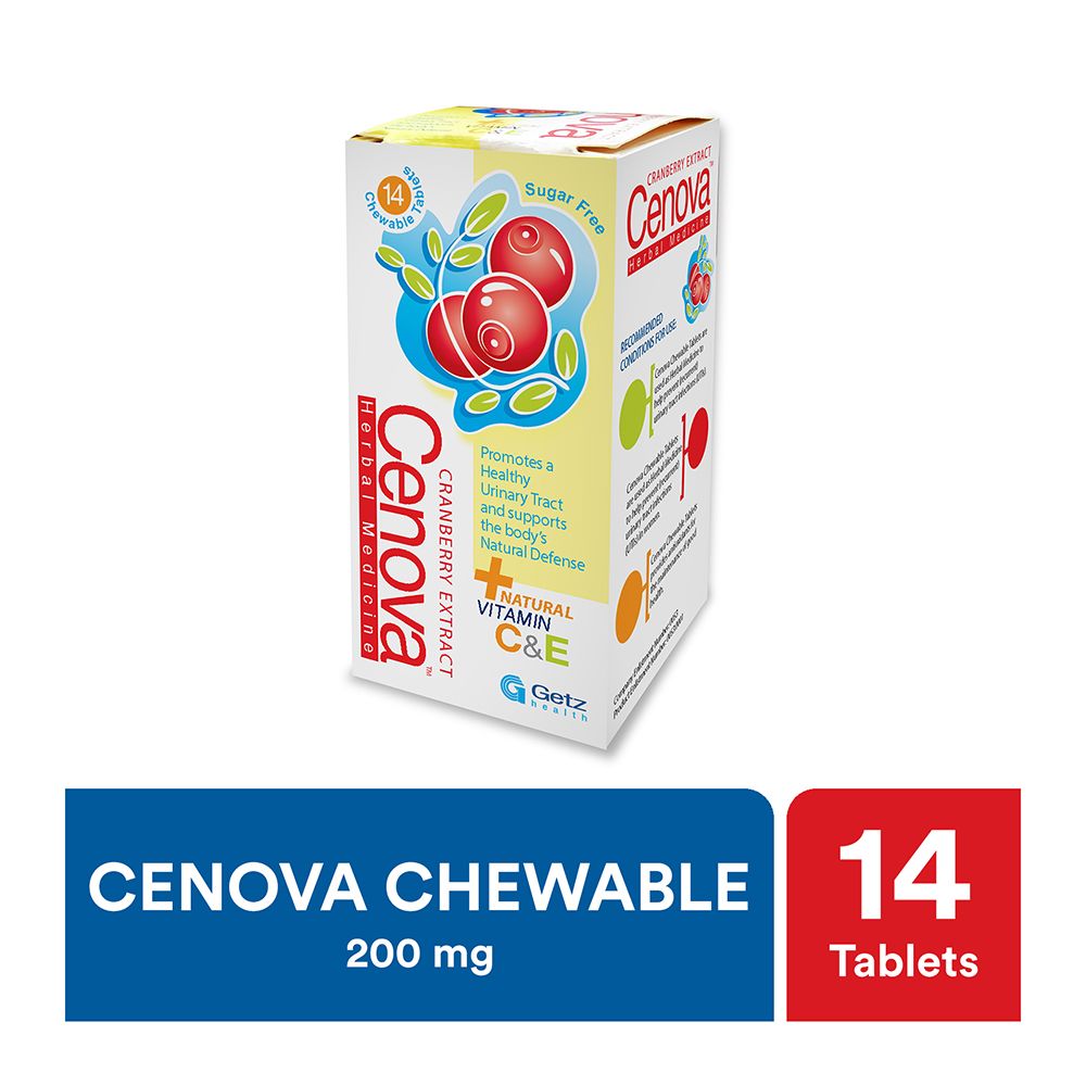 Getz Pharma Cenova Chewable Tablet, Cranberry Extract, 14-Pack - Image 2