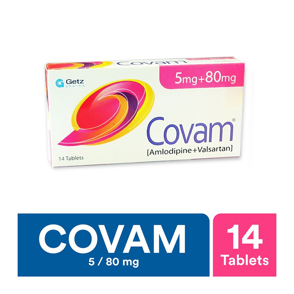 Getz Pharma Covam Tablet, 5mg + 80mg, 14-Pack - Image 2