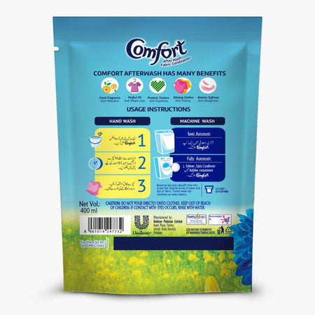 Comfort Morning Fresh Fabric Conditioner 400ml Pouch - Image 2