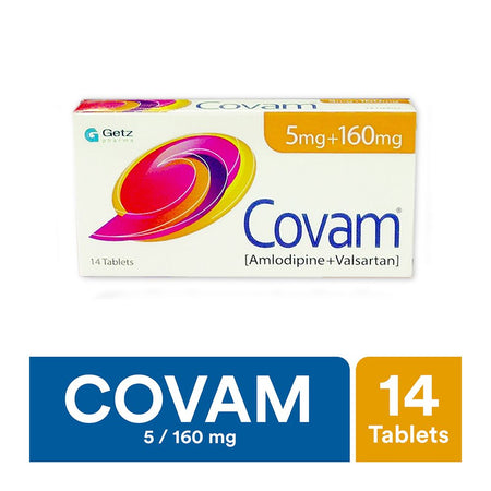 Getz Pharma Covam Tablet, 5mg + 160mg, 14-Pack - Image 2