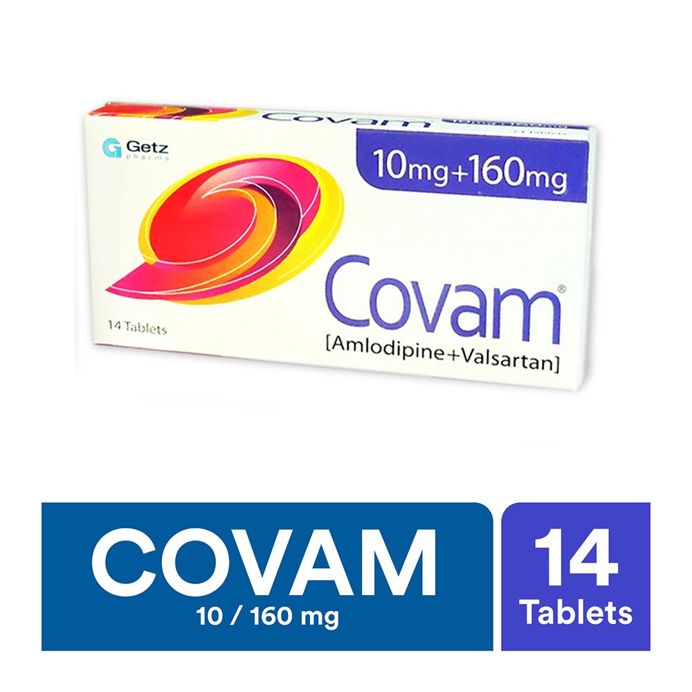 Getz Pharma Covam Tablet, 10mg + 160mg, 14-Pack - Image 2
