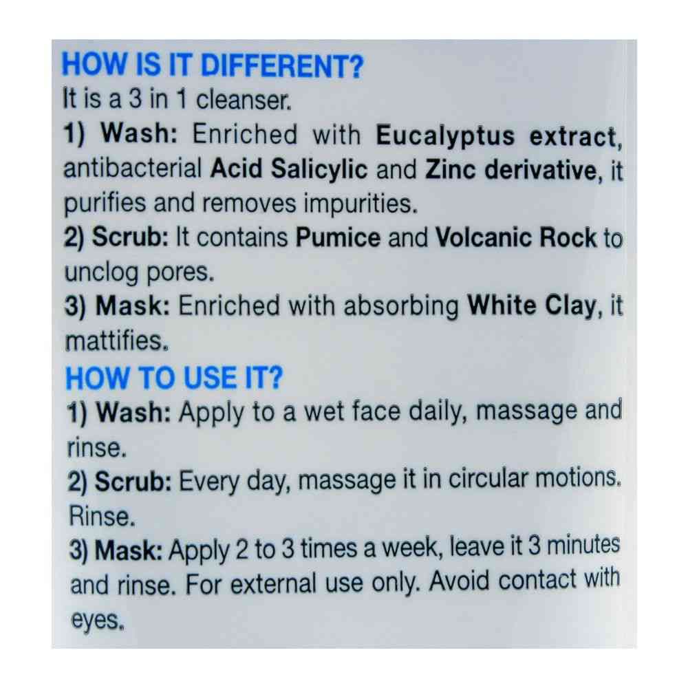 Garnier Skin Active Pure Active 3-in-1 Wash + Scrub +Mask, For Oily Skin, 100ml - Dissolve Dirt and Impurities - Image 6