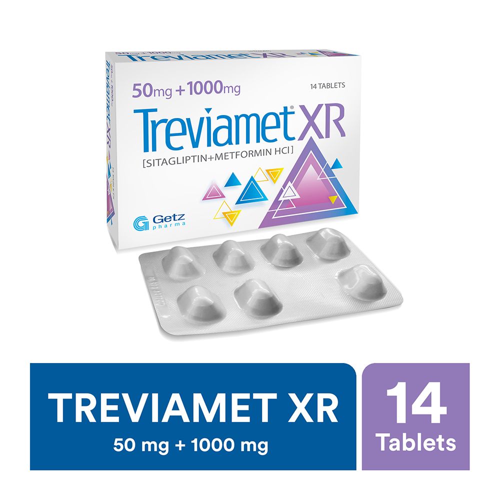 Getz Pharma Treviamet XR Tablet, 50mg+1000mg, 14-Pack - Image 2