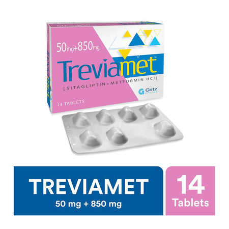 Getz Pharma Treviamet Tablet, 50mg + 850mg, 14-Pack - Image 2