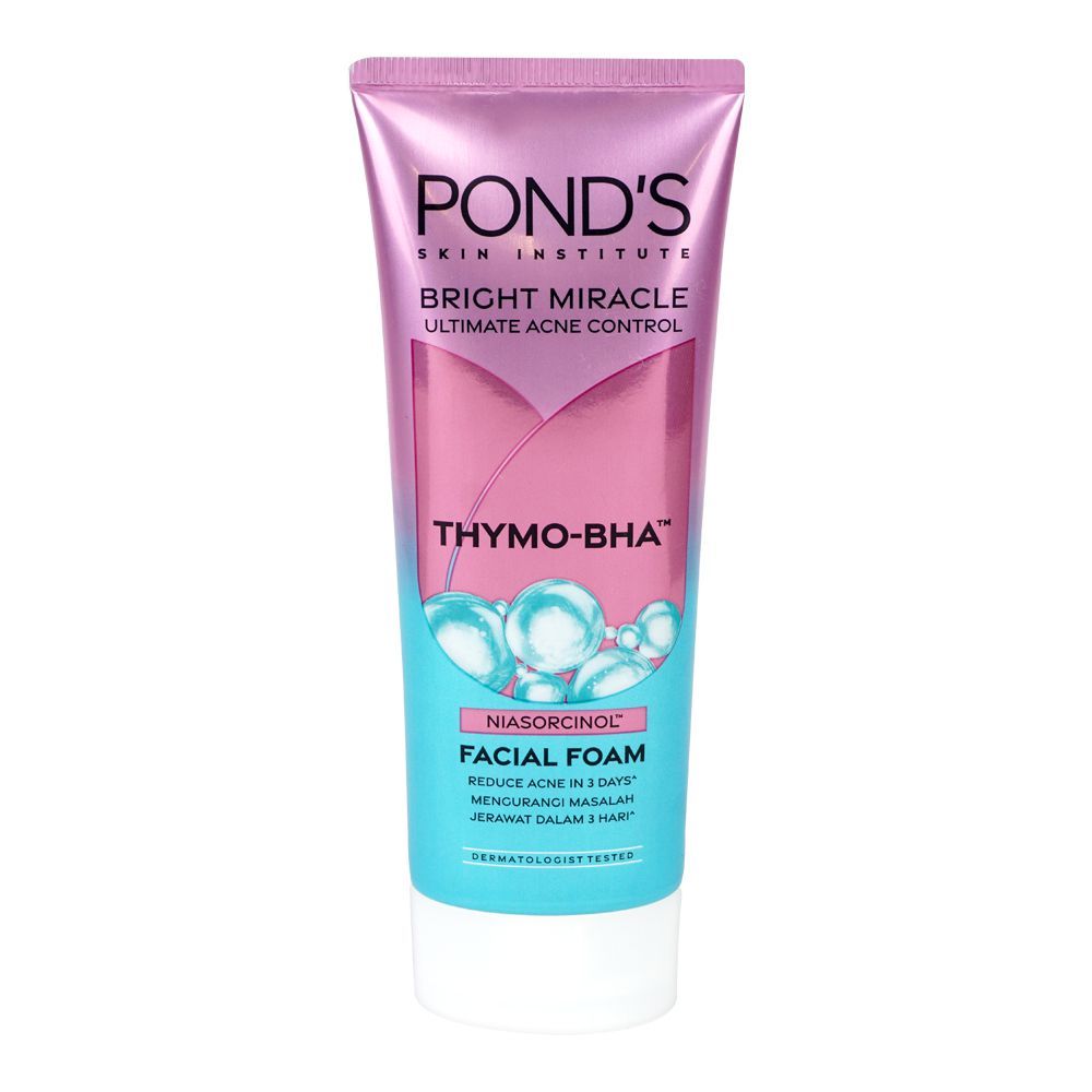 Pond's Bright Miracle Ultimate Acne Control Facial Foam With THYMO-BHA, 100g - Main Image