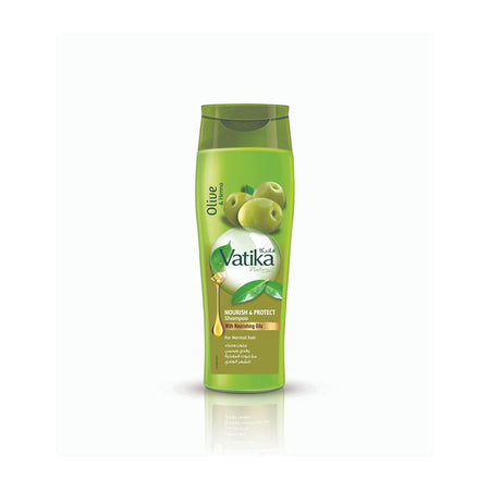 Dabur Vatika Naturals Olive And Henna Nourish & Protect Shampoo, For Normal Hair, 185ml - Main Image