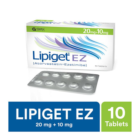 Getz Pharma Lipiget EZ Tablet, 20mg + 10mg, 10-Pack - Image 2