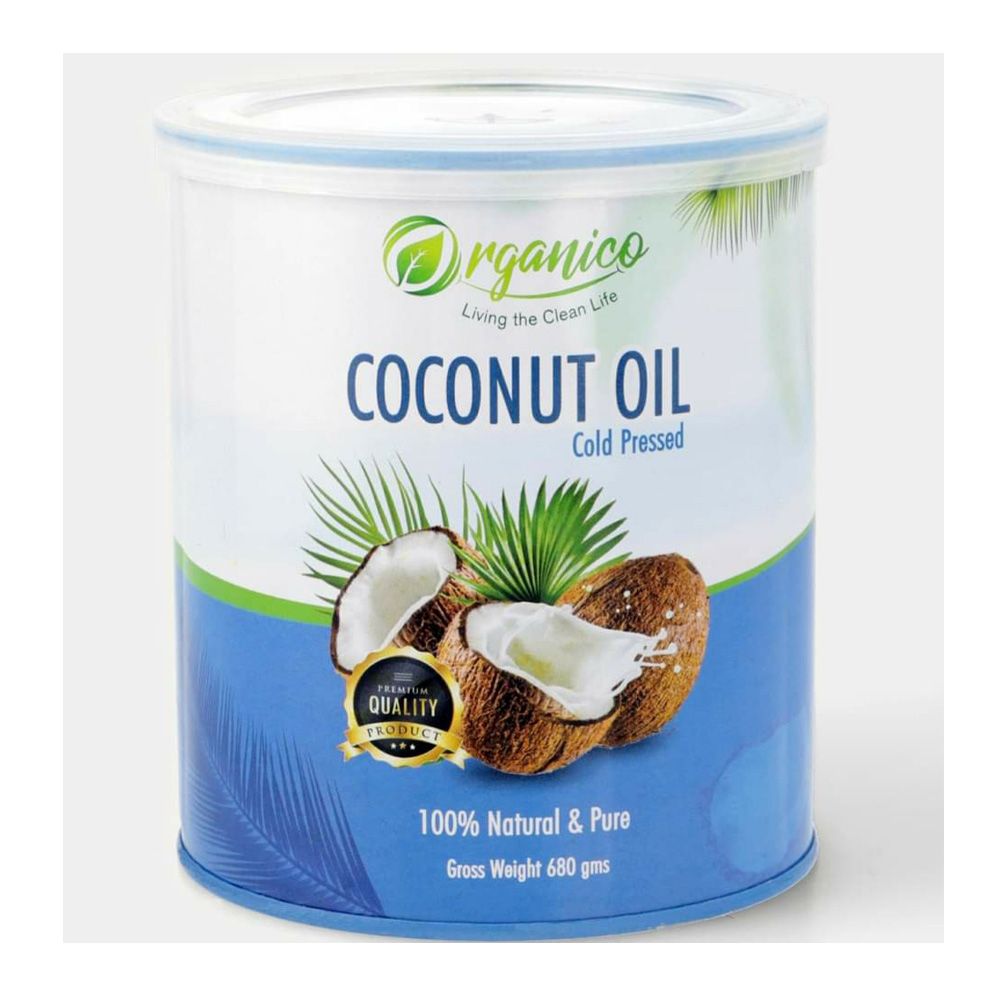 Organico Cold Pressed Coconut Oil, Can, 500ml - Main Image