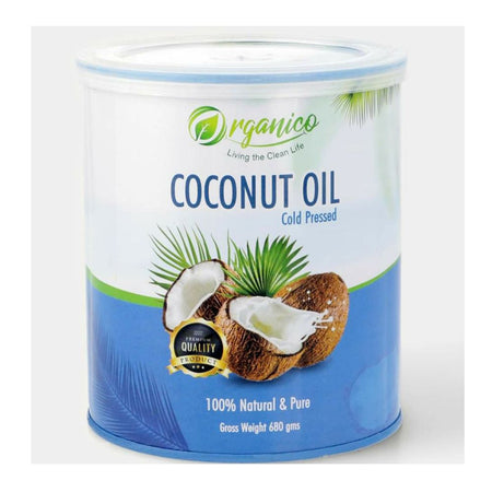 Organico Cold Pressed Coconut Oil, Can, 500ml - Main Image