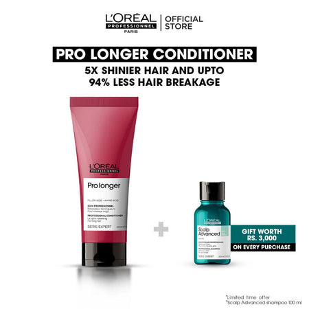 L'Oreal Professionnel Serie Expert Filler-A100 + Amino Acid Pro Longer Conditioner, 200ml - Image 3