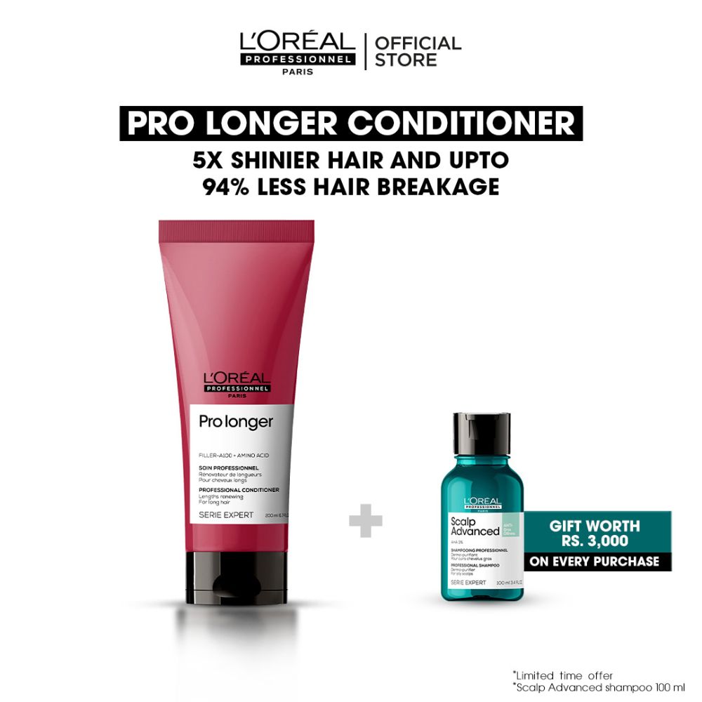 L'Oreal Professionnel Serie Expert Filler-A100 + Amino Acid Pro Longer Conditioner, 200ml - Image 3