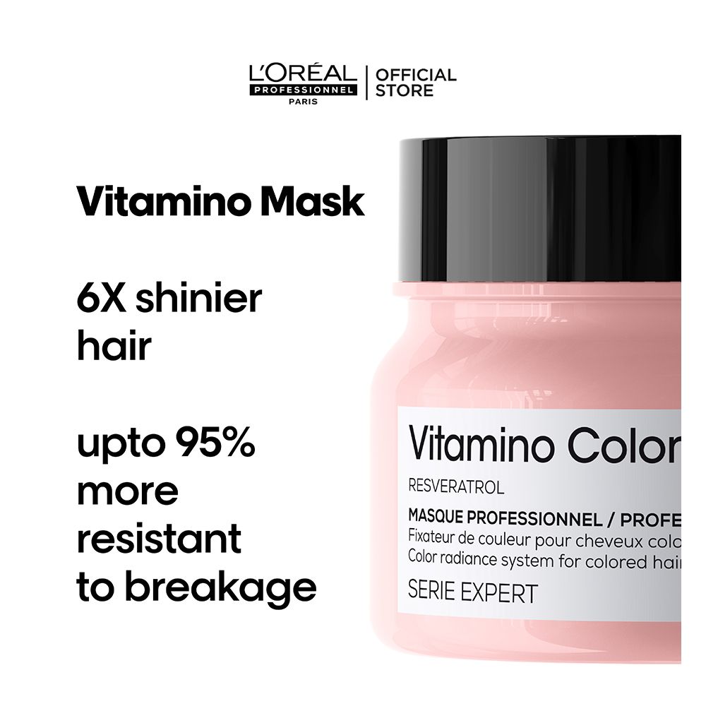 L'Oreal Professionnel Serie Expert Vitamino Color Mask 250 ML - For Color Treated Hair With Resveratrol - Main Image