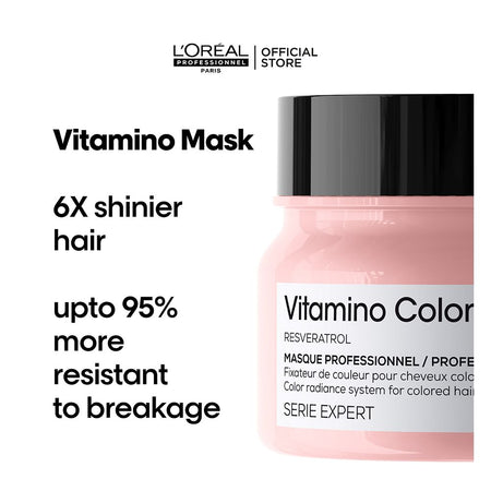 L'Oreal Professionnel Serie Expert Vitamino Color Mask 250 ML - For Color Treated Hair With Resveratrol - Main Image