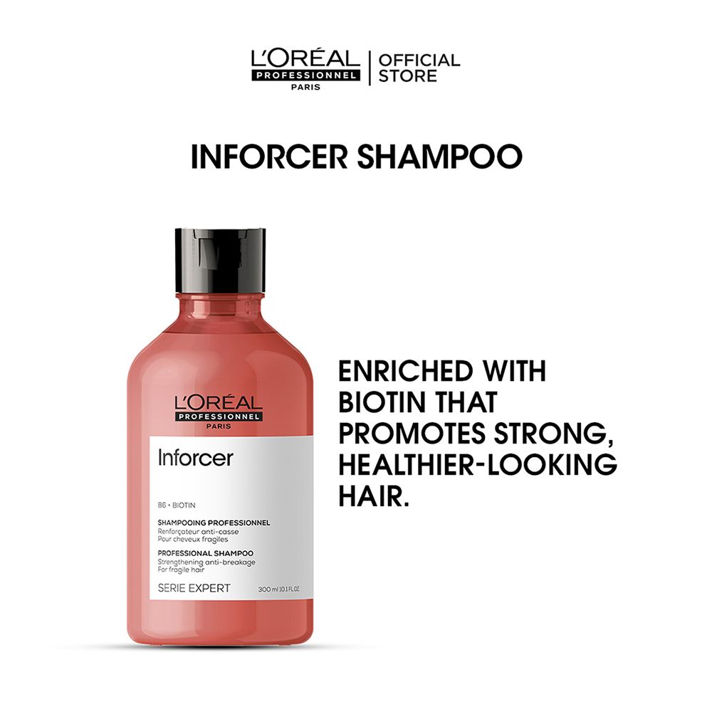L'Oreal Professionnel Serie Expert Inforcer Shampoo 300 ML - For Weak & Brittle Hair With Biotin & Vitamin B6 - Main Image