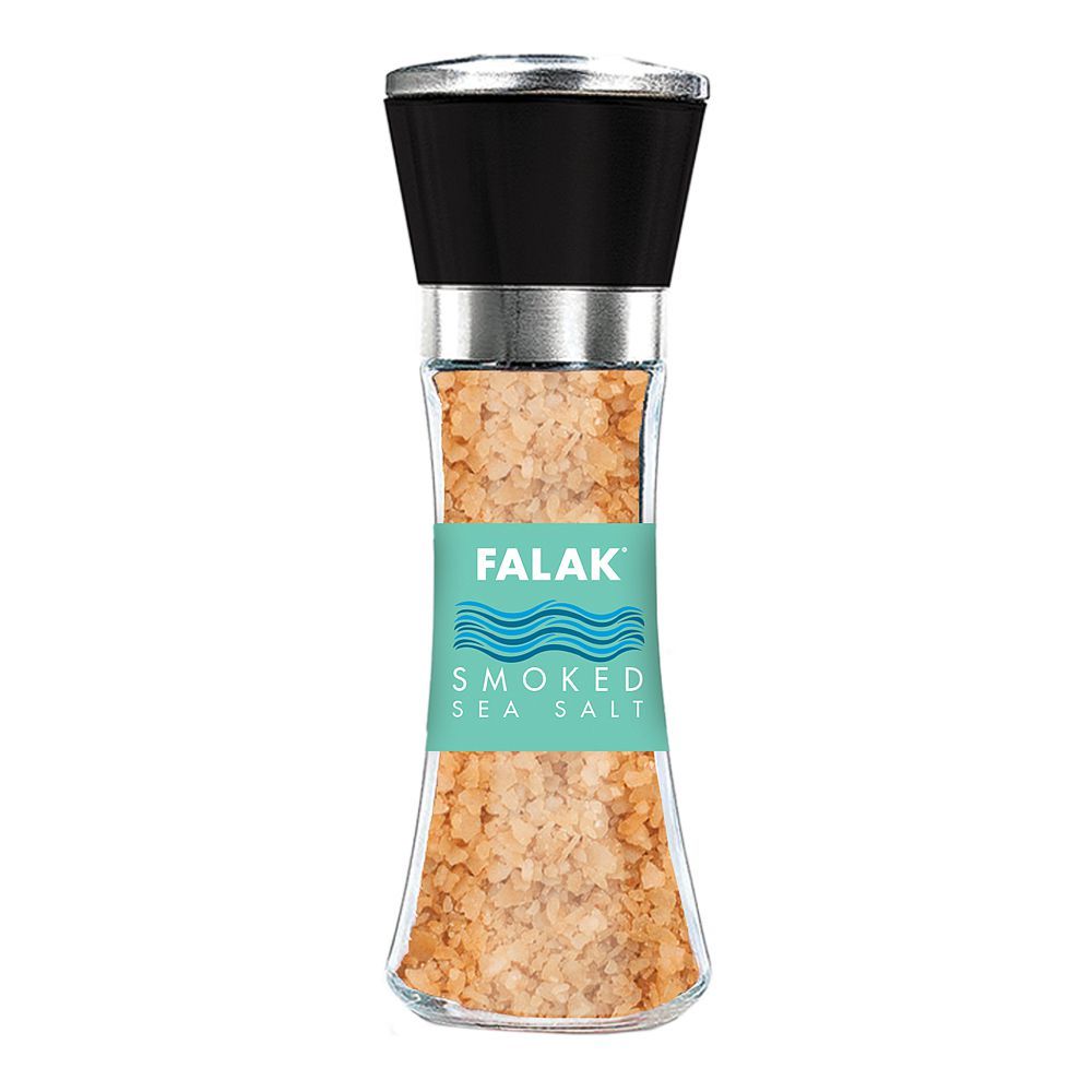 Falak Smoked Sea Salt, 200g, Grinder Bottle - Main Image
