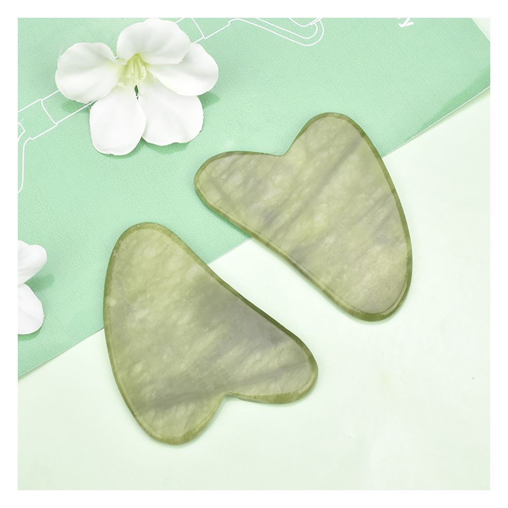 Jade Roller & Guasha, Facial Massage Tool Set, Green, 2-Pack - Image 3