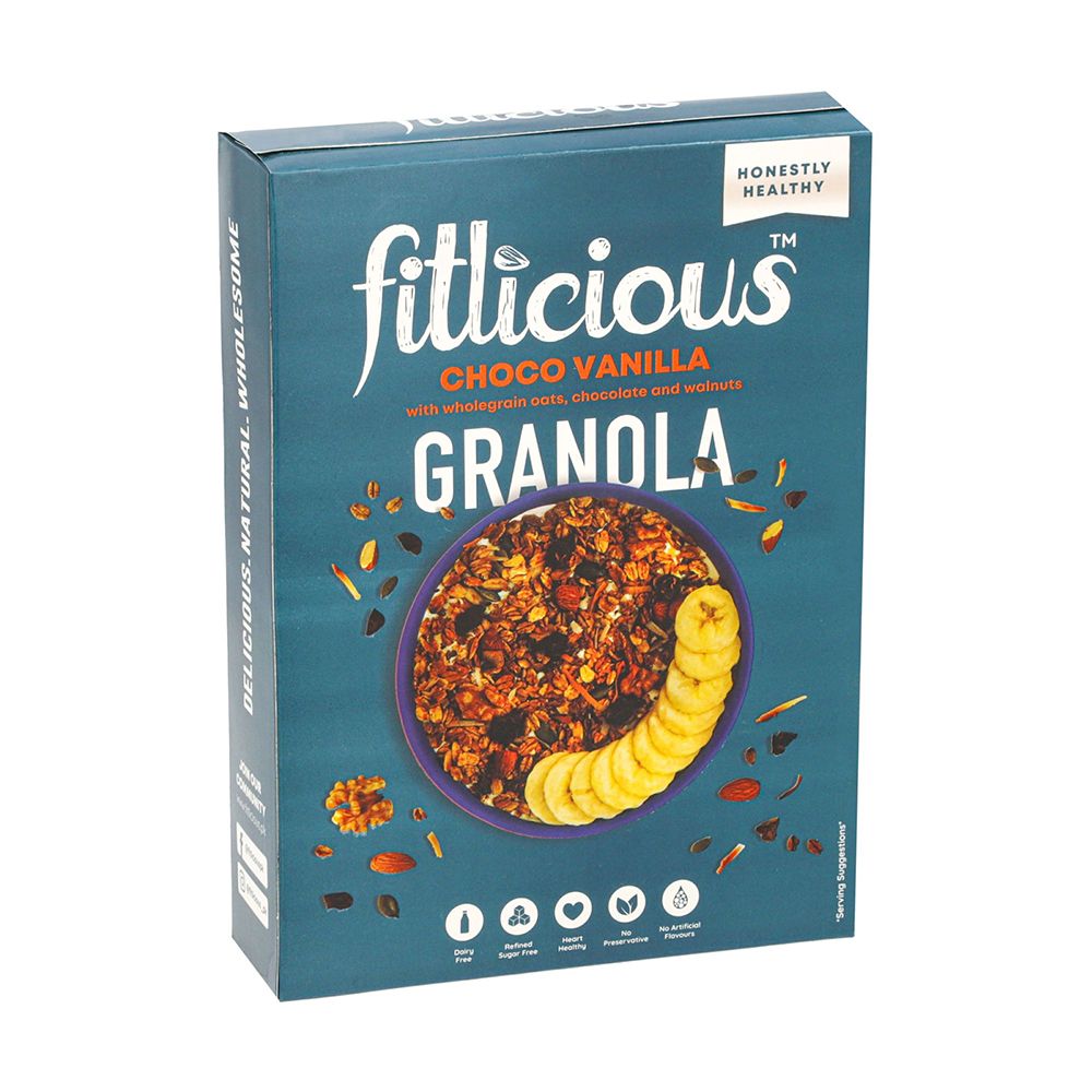 Fitlicious Choco Vanilla Granola Cereal, 400g - Image 3