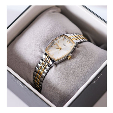 Timex Women's Square Gold Dial & Two-Tone Bracelet Analog Watch, TW2V25500 - Main Image