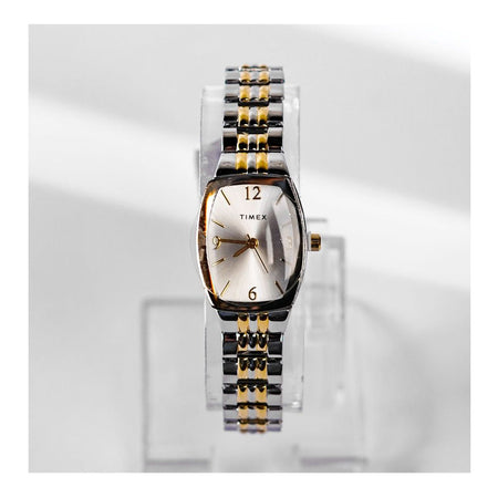 Timex Women's Square Gold Dial & Two-Tone Bracelet Analog Watch, TW2V25500 - Image 2