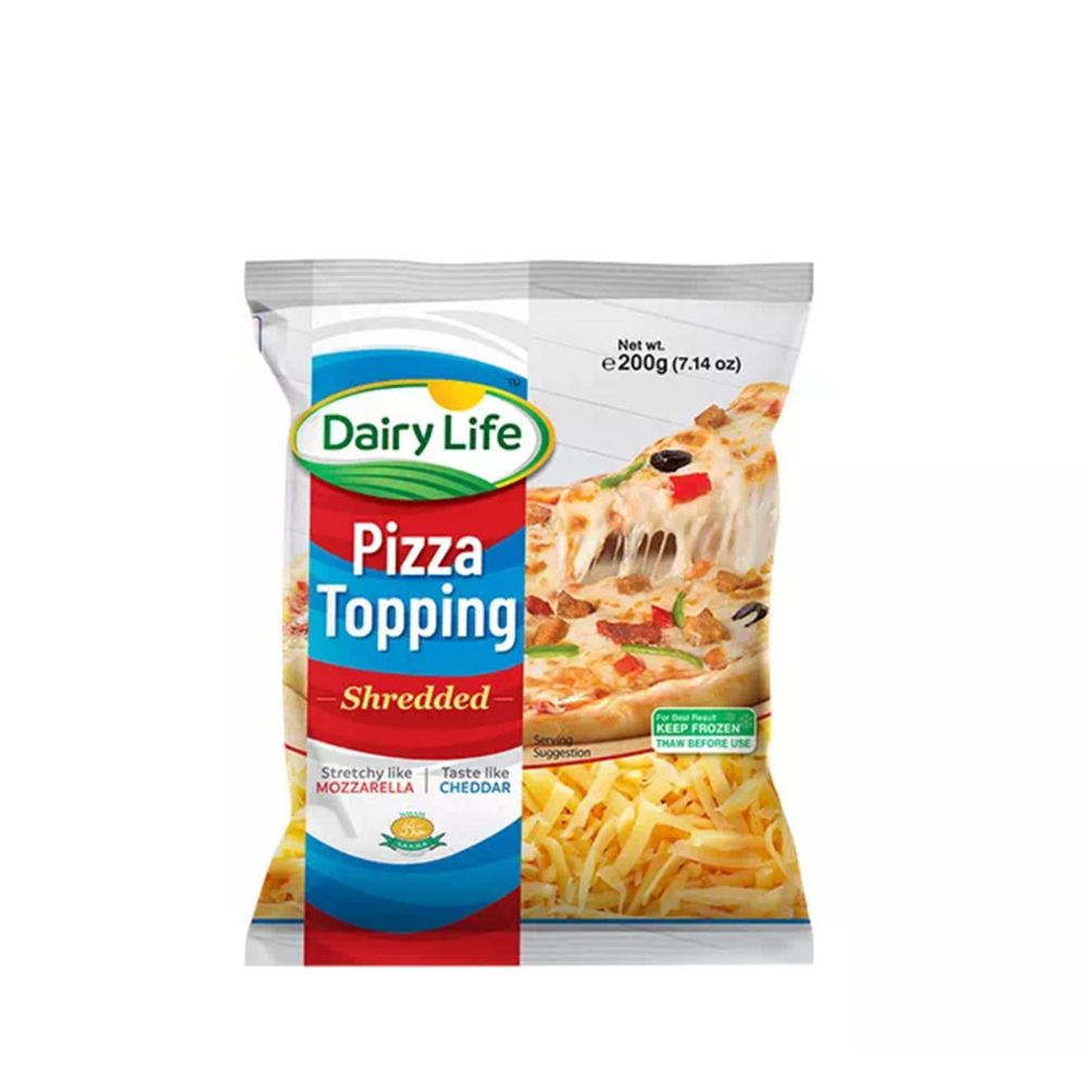 Dairy Life Pizza Topping Shredded Cheese, 200g - Main Image