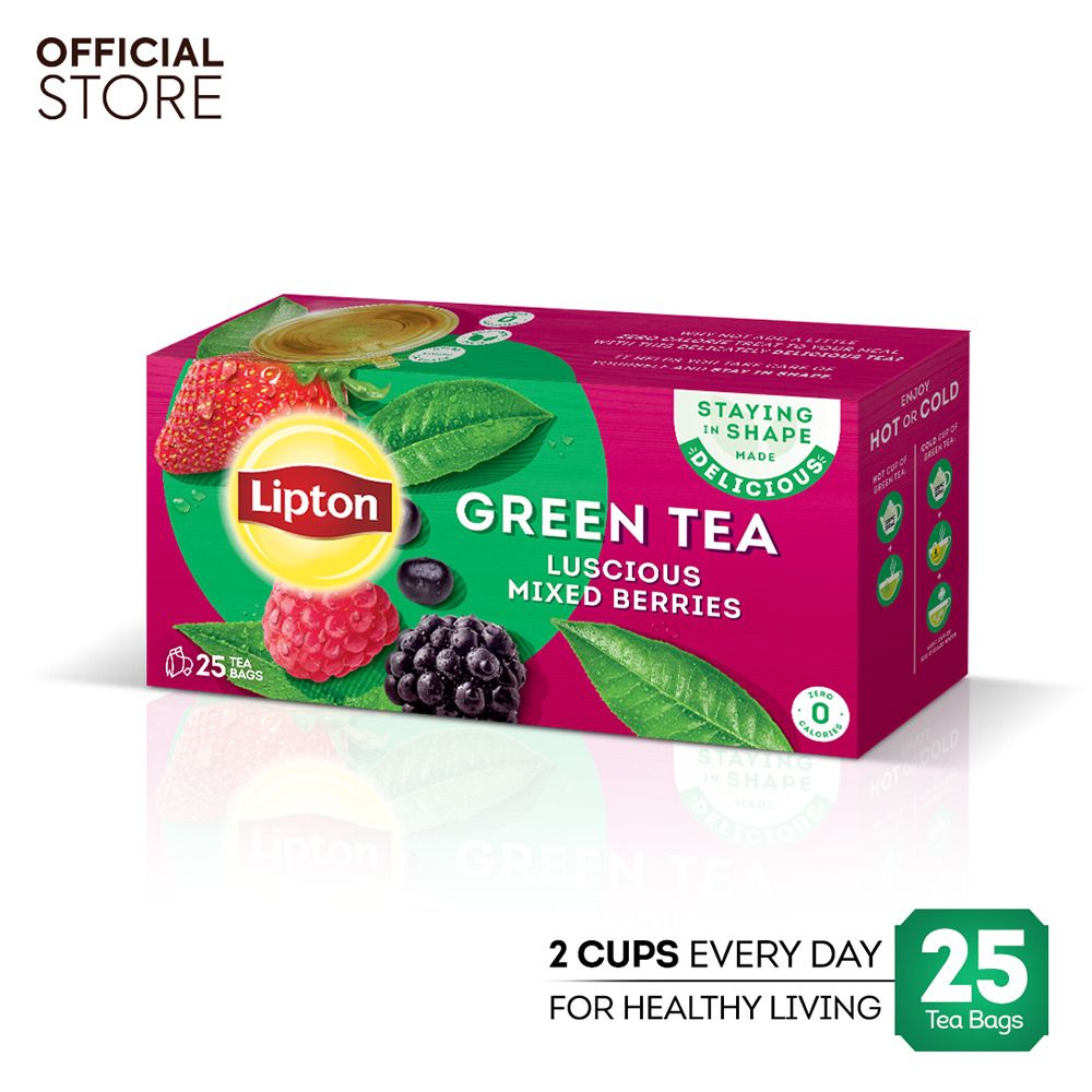 Lipton Green Tea - Luscious Mixed Berries - 25 Tea Bags - Main Image
