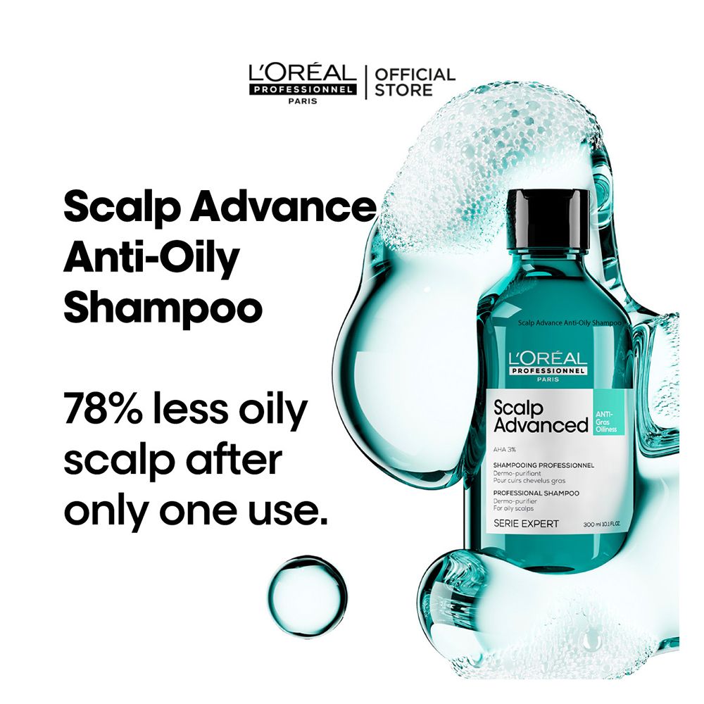 L'Oreal Professionnel Serie Expert Scalp Advanced Shampoo 300 ML - For Oily Scalp With AHA Formula - Main Image