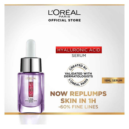 L'Oreal Paris Innovation Revitalift Hyaluronic Acid 1.5% Hyaluron Serum, 15ml - Hydrating, Anti-Aging, Glass Skin - Main Image