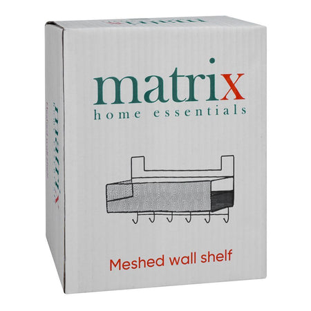 Matrix Wall Shelf With Hooks / Meshed Wall Shelf - Image 2