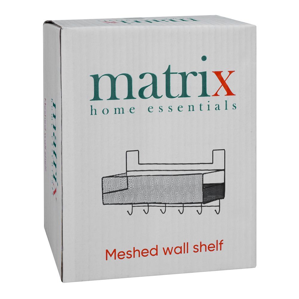 Matrix Wall Shelf With Hooks / Meshed Wall Shelf - Image 2