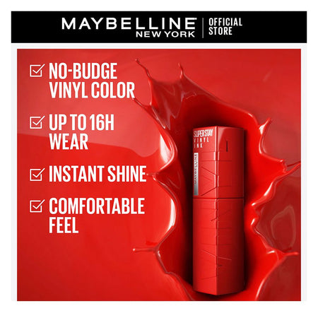 Maybelline New York Superstay Vinyl Ink Longwear Liquid Lipstick, 120 Punchy - Image 3